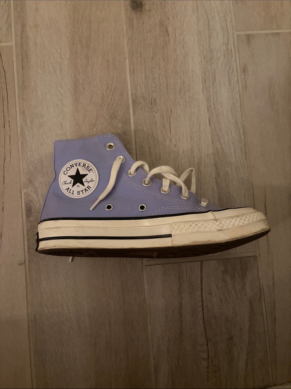 Converse High Top Sneakers - Light Purple and White